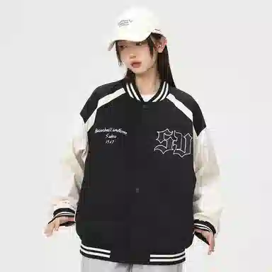 S.view FW22 Striped Letter Embroidered Baseball Jacket