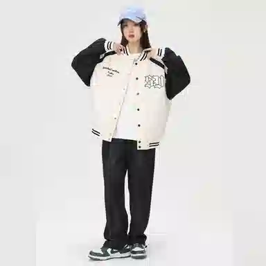 S.view FW22 Striped Letter Embroidered Baseball Jacket