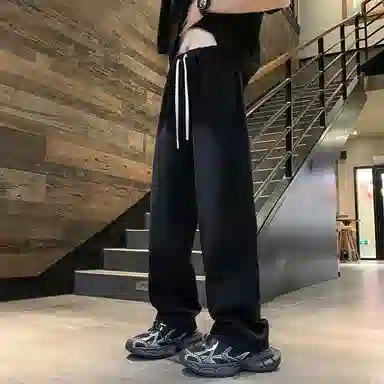 物质公式 美式复古高街水洗做旧废土风高级感窄版设计中腰显高宽松白色通勤垂感直筒牛仔裤 男女同款