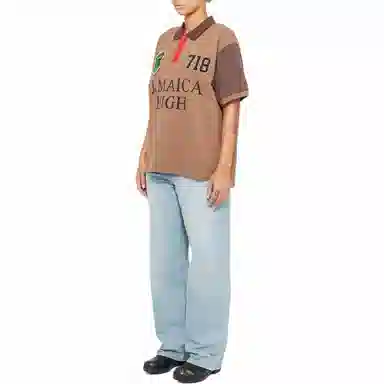 Stussy x Denim Tears SS25 Brown Polo