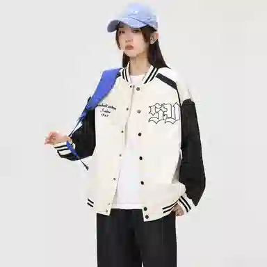 S.view FW22 Striped Letter Embroidered Baseball Jacket