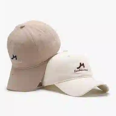 啄木鸟 简约字母刺绣软顶百搭休闲显脸小 棉 鸭舌帽 男女同款情侣款