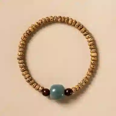 原生顺白月明星稀单圈 新中式小众女友简约设计搭配 文玩佛珠念珠#好运 星月菩提 手串 男女同款情侣款