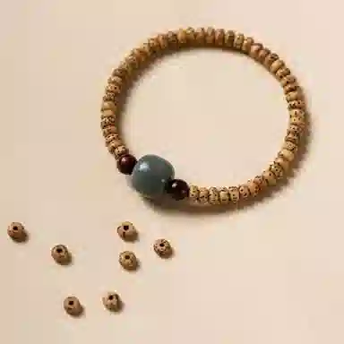 原生顺白月明星稀单圈 新中式小众女友简约设计搭配 文玩佛珠念珠#好运 星月菩提 手串 男女同款情侣款