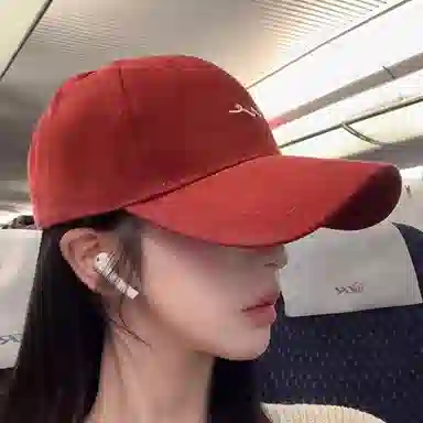 雅鹿优选 时尚简约波浪刺绣学生百搭休闲运动风户外防晒遮阳大头围显脸小 棉 鸭舌帽 男女同款情侣款