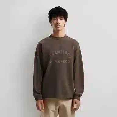 Fear of God Essentials SS24 Heavy L/S Tee Heather Wood