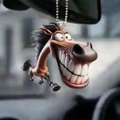 Lingjie Creative Horse Backpack Keychain