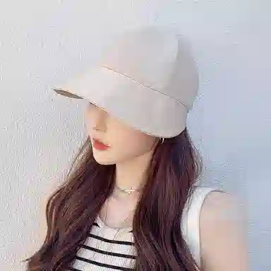 啄木鸟 大檐可扎马尾可戴口罩素颜速干空顶帽遮阳帽 聚酯纤维 渔夫帽 女款 户外骑行爬山露营钓鱼太阳帽