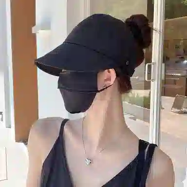 啄木鸟 大檐可扎马尾可戴口罩素颜速干空顶帽遮阳帽 聚酯纤维 渔夫帽 女款 户外骑行爬山露营钓鱼太阳帽