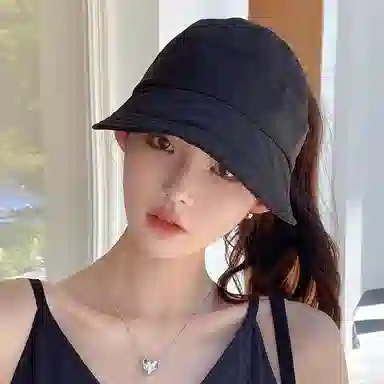 啄木鸟 大檐可扎马尾可戴口罩素颜速干空顶帽遮阳帽 聚酯纤维 渔夫帽 女款 户外骑行爬山露营钓鱼太阳帽