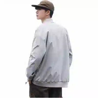 恒源祥 飞行教练拉链防水显高夹克外套 男款 烟灰色