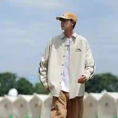 啄木鸟 美式纯色百搭简约长袖衬衫 男女同款