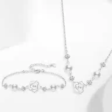 WANLIACC Dream Camellia Necklace S925 Silver