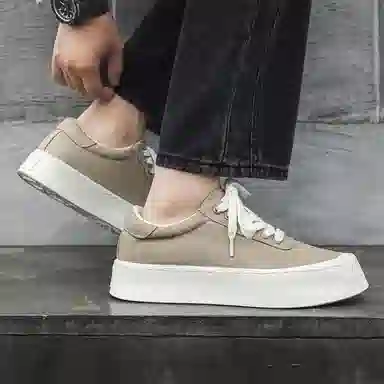 时尚舒适透气潮流 生活休闲 低帮 帆布鞋 男款