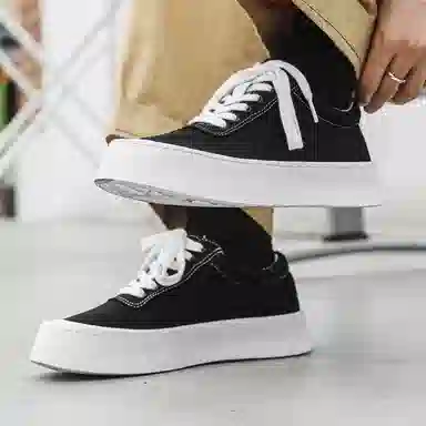 时尚舒适透气潮流 生活休闲 低帮 帆布鞋 男款