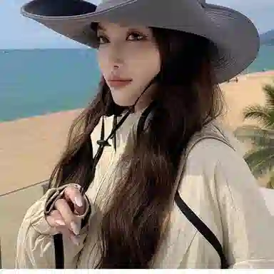 雅鹿 户外登山钓鱼大檐牛仔登山海边旅游防晒防风遮阳全脸保护透气不闷防水百搭 聚酯纤维 渔夫帽 男女同款情侣款