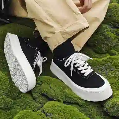 时尚舒适透气潮流 生活休闲 低帮 帆布鞋 男款