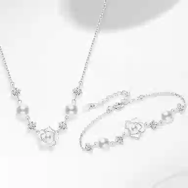 WANLIACC Dream Camellia Necklace S925 Silver