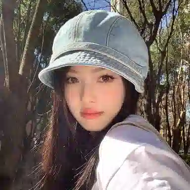 优幽兰 韩版百搭大头围显脸小水洗牛仔帽文艺复古简约画家帽时尚高级感 棉 贝雷帽 女款