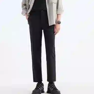 九牧王男裤专家 纯色时尚简约百搭潮流休闲裤 男款