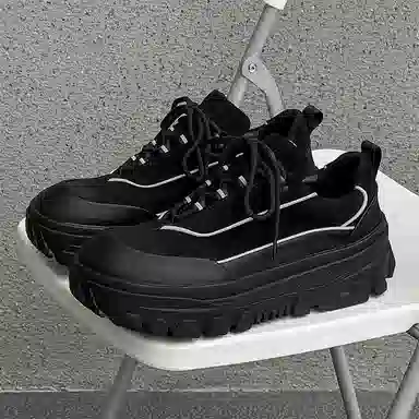 超纤皮 学院通勤必备厚底潮流鞋款 低帮 生活休闲鞋款 男款