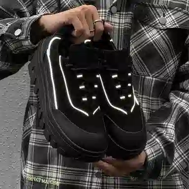 超纤皮 学院通勤必备厚底潮流鞋款 低帮 生活休闲鞋款 男款