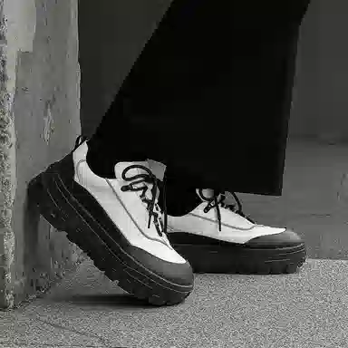 超纤皮 学院通勤必备厚底潮流鞋款 低帮 生活休闲鞋款 男款