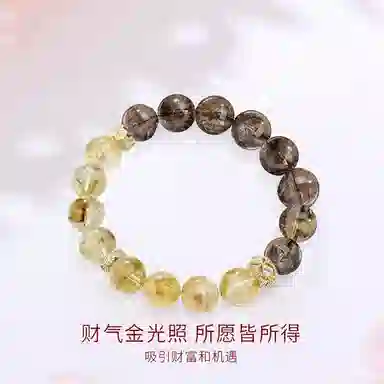 【招财转运】 金师傅 串珠手饰 财源滚滚新中式国潮复古气质优雅简约百搭 小众轻奢设计高级感#好运 黄水晶 手串 男女同款情侣款