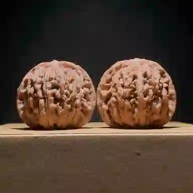 凯真 新中式国潮把玩件四座楼狮子头官帽苹果圆  盘玩手持爆肉密实 文玩核桃 把件 男女同款情侣款 节日礼盒装送人