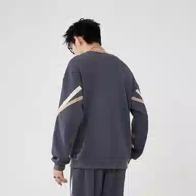 啄木鸟 美式复古宽松圆领长袖卫衣 男女同款 白色