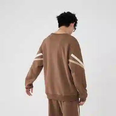 啄木鸟 美式复古宽松圆领长袖卫衣 男女同款 白色