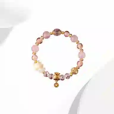 【做个富婆】 迎百宝 九尾狐 新中式国潮福袋金币流苏本命年转运珠少女心招财手串 好运 琉璃 珠宝感约会仪式感首饰 男女同款情侣款