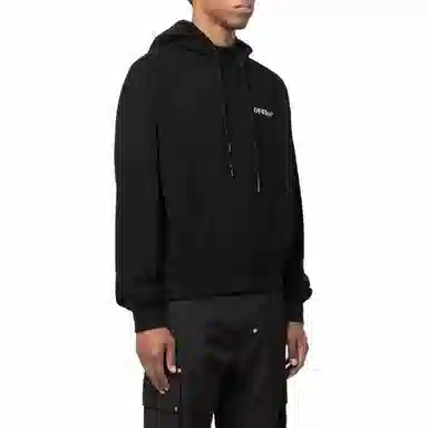 OFF-WHITE Logo Hoodie Black