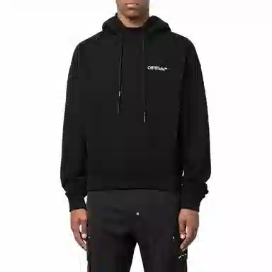 OFF-WHITE Logo Hoodie Black