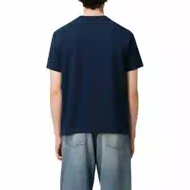 AMIPARIS Solid Crew Neck T-Shirt Blue