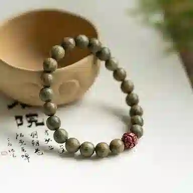 九华山 新中式莲花楼文玩盘玩佛珠 绿檀 手串 男女同款情侣款