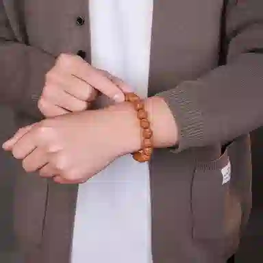 木盛缘 手工精雕弥勒佛财神佛珠 猴头核桃 手串 男女同款情侣款