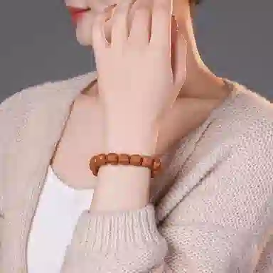 木盛缘 手工精雕弥勒佛财神佛珠 猴头核桃 手串 男女同款情侣款