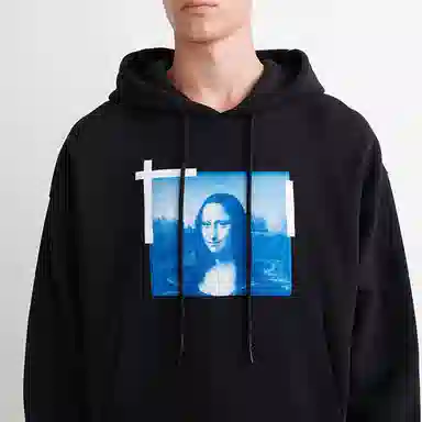 OFF-WHITE Mona Lisa Hoodie Black