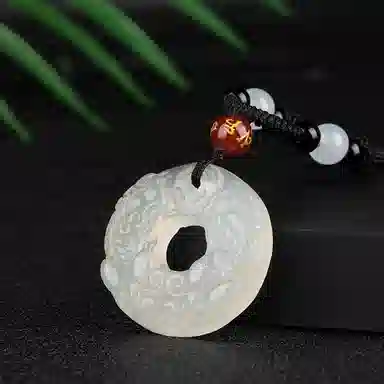 金师傅 貔貅平安扣 招财纳福新中式国潮复古气质简约百搭小众高级#好运 玛瑙 手工编绳项链 男女同款情侣款