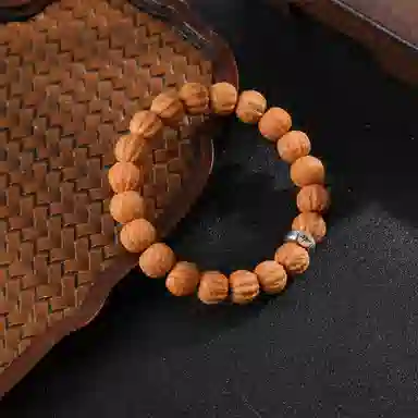 檀纳 【收藏级文玩】招财京八棱精雕手感 财源滚滚转运文玩原籽雕刻 猴头核桃 手串 男女同款情侣款