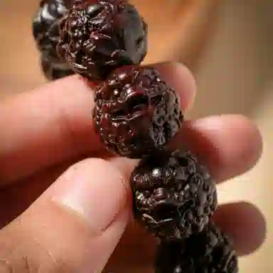 三檀小舍 财源滚滚诸事顺利 六字箴言转运珠十二生肖本命年蛇小叶佛珠文玩盘玩小众百搭礼盒 紫檀属 木作手串 男女同款情侣款