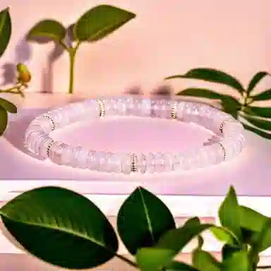 喜宝春花 药片串珠 粉水晶 手串 女款