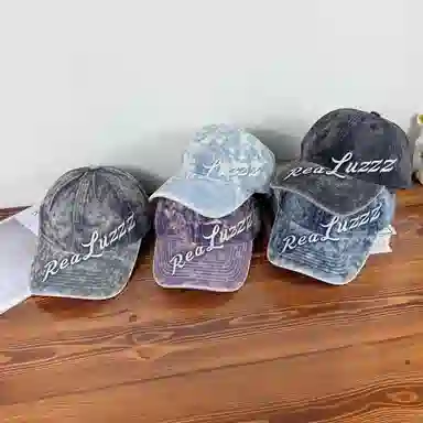 优莲茵 大帽檐显脸小 水洗做旧字母刺绣弯沿 百搭复古款遮阳防晒帽 棉 鸭舌帽 男女同款情侣款