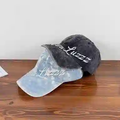 优莲茵 大帽檐显脸小 水洗做旧字母刺绣弯沿 百搭复古款遮阳防晒帽 棉 鸭舌帽 男女同款情侣款