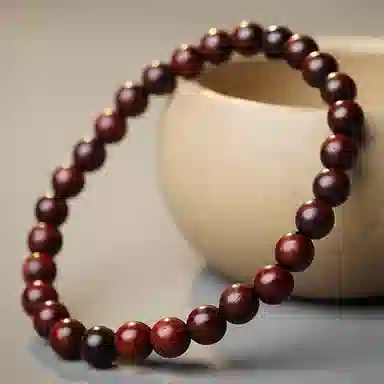 木盛缘 高油高密佛珠单圈文玩 小叶紫檀 名贵木作手串 男女同款情侣款