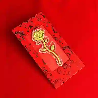 千桐 甜蜜玫瑰 有钱花玫瑰花 浪漫新中式精致花卉 合金 挂件 男女同款情侣款