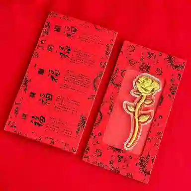 千桐 甜蜜玫瑰 有钱花玫瑰花 浪漫新中式精致花卉 合金 挂件 男女同款情侣款