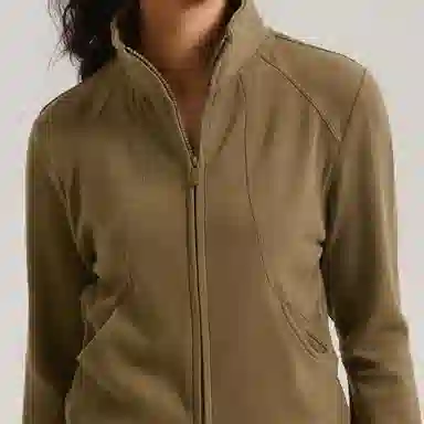 LUX ET VITA Zip-Up Breathable Sweatshirt Brown