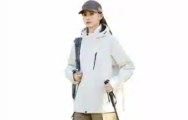 木林森 户外防风防雨防泼水可拆卸帽拼接拼色登山服夹克外套 男女同款